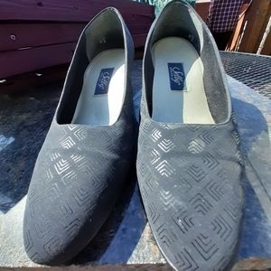 Selby Navy Blue Low Heel Shoes